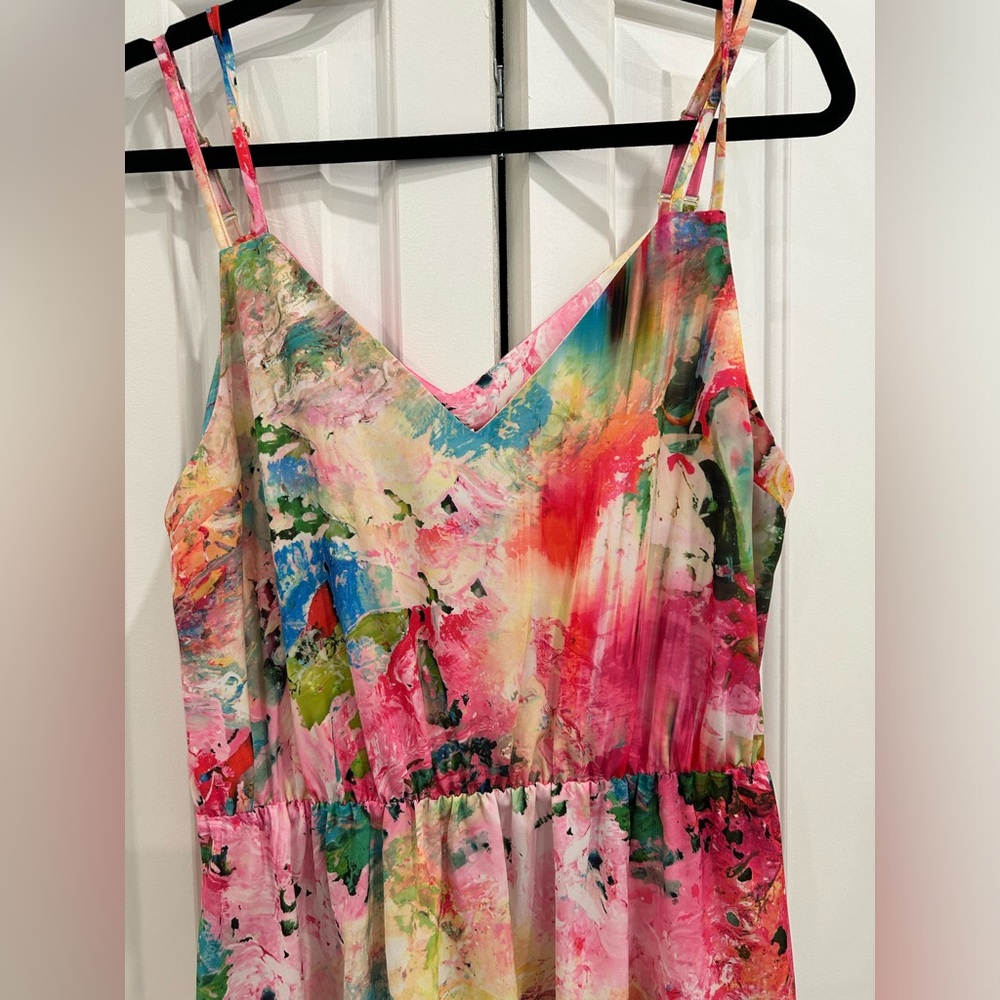 Beautiful Multicolor Spaghetti Strap Mini Dress - image 2